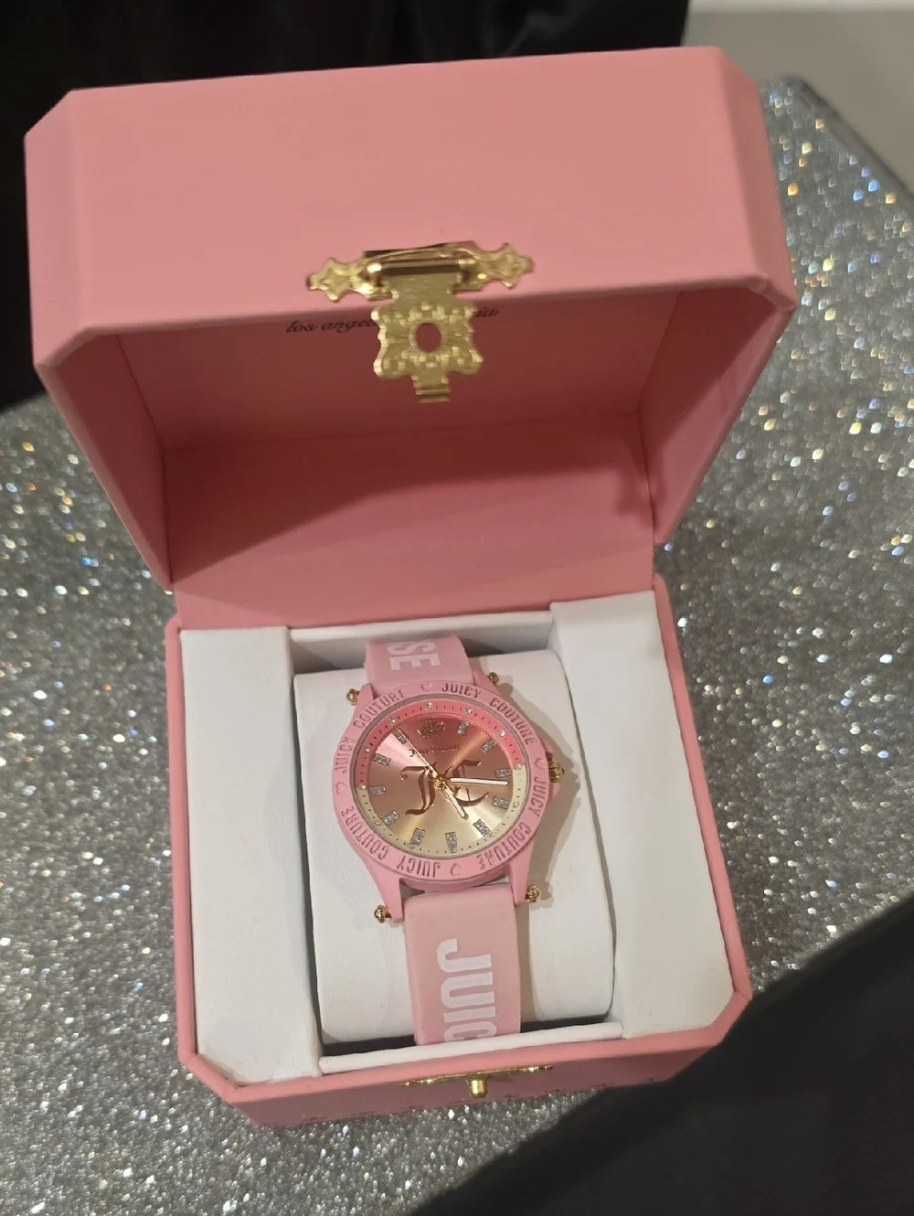 Juicy Couture Choose‎ Juicy Logo Accent Ombre Face Silicone Band Watch
